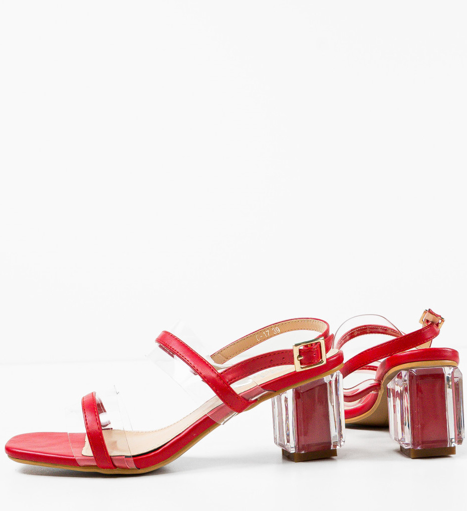 Sandale Toc Rosii Stil Martens | Design Unic - imagine 8