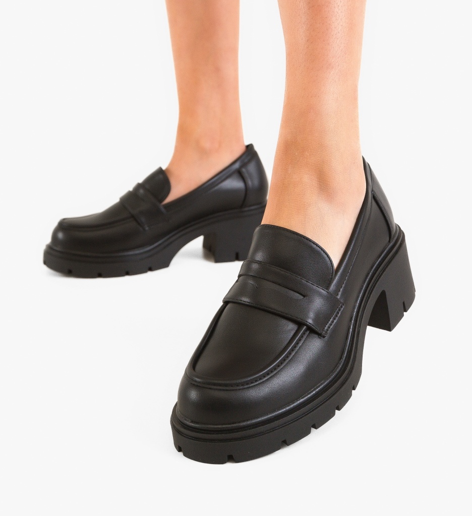 Pantofi Dama Russe Negri cu Toc Eleganți - imagine 4