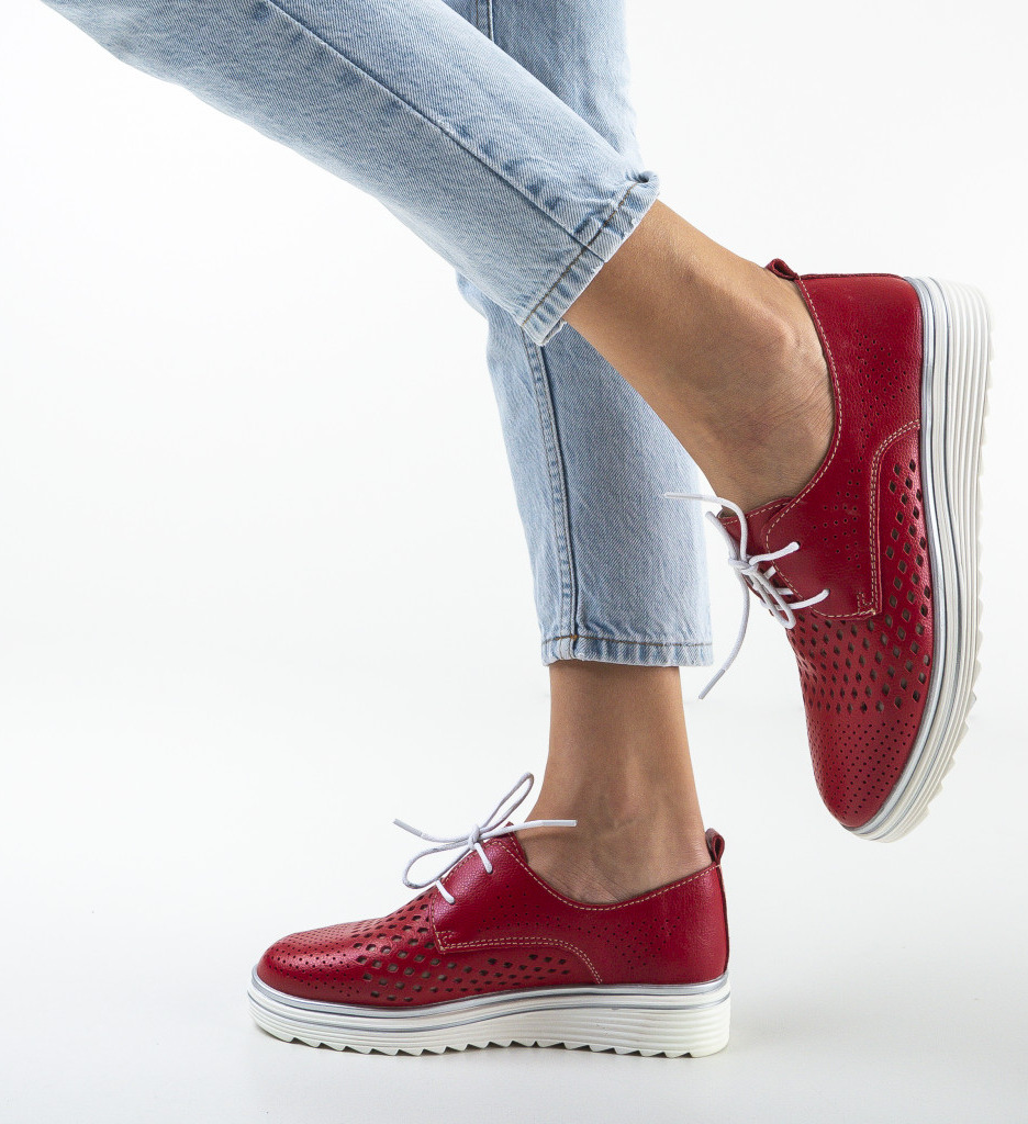 Pantofi Casual Rosii - Confort si Stil - imagine 3