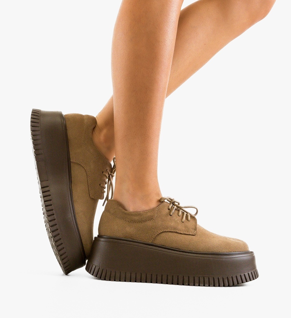 Benve Pantofi Casual Dama Bej Confort