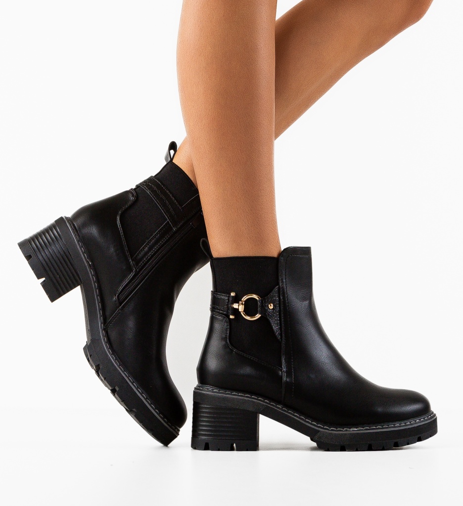 Botine Ross Dama Negre - Eleganță și Confort - imagine 2