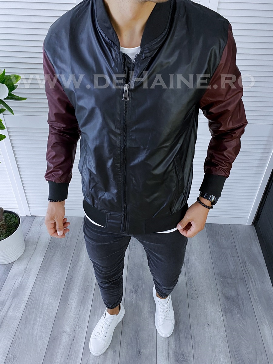 Geacă Bărbați Piele Ecologică Neg Slim Fit