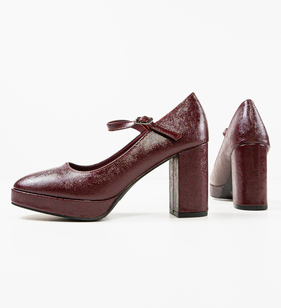 Pantofi cu Toc Pugh Grena - Eleganță Asigurată - imagine 7