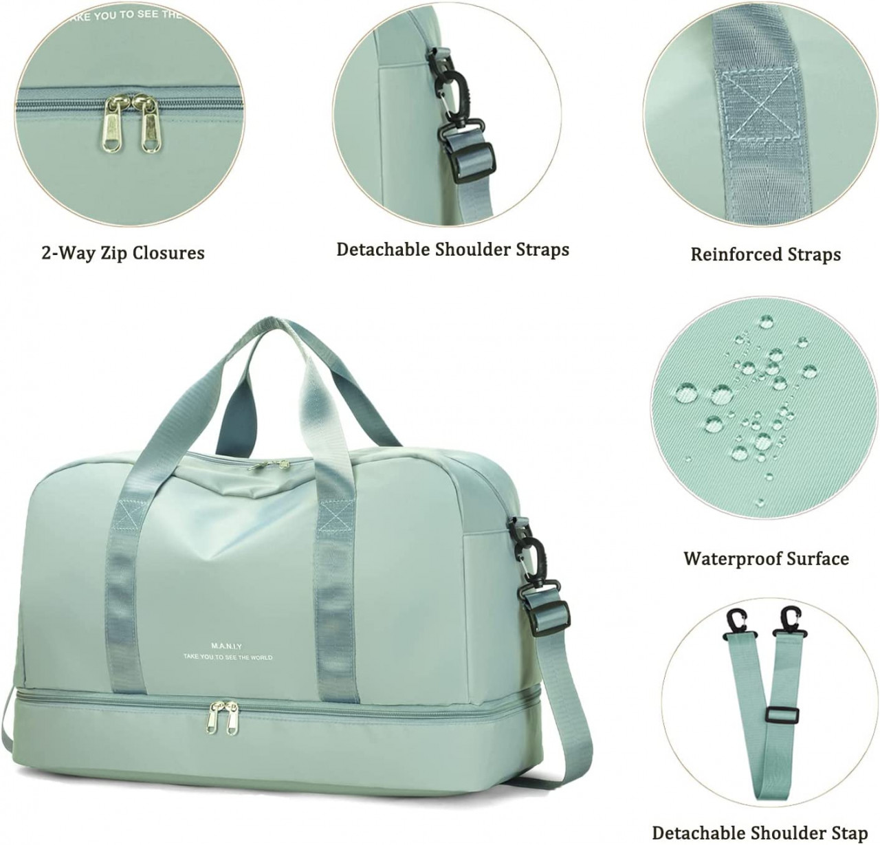 Geanta Calatorie Unisex Delis Alaia GT2220 Verde - imagine 3