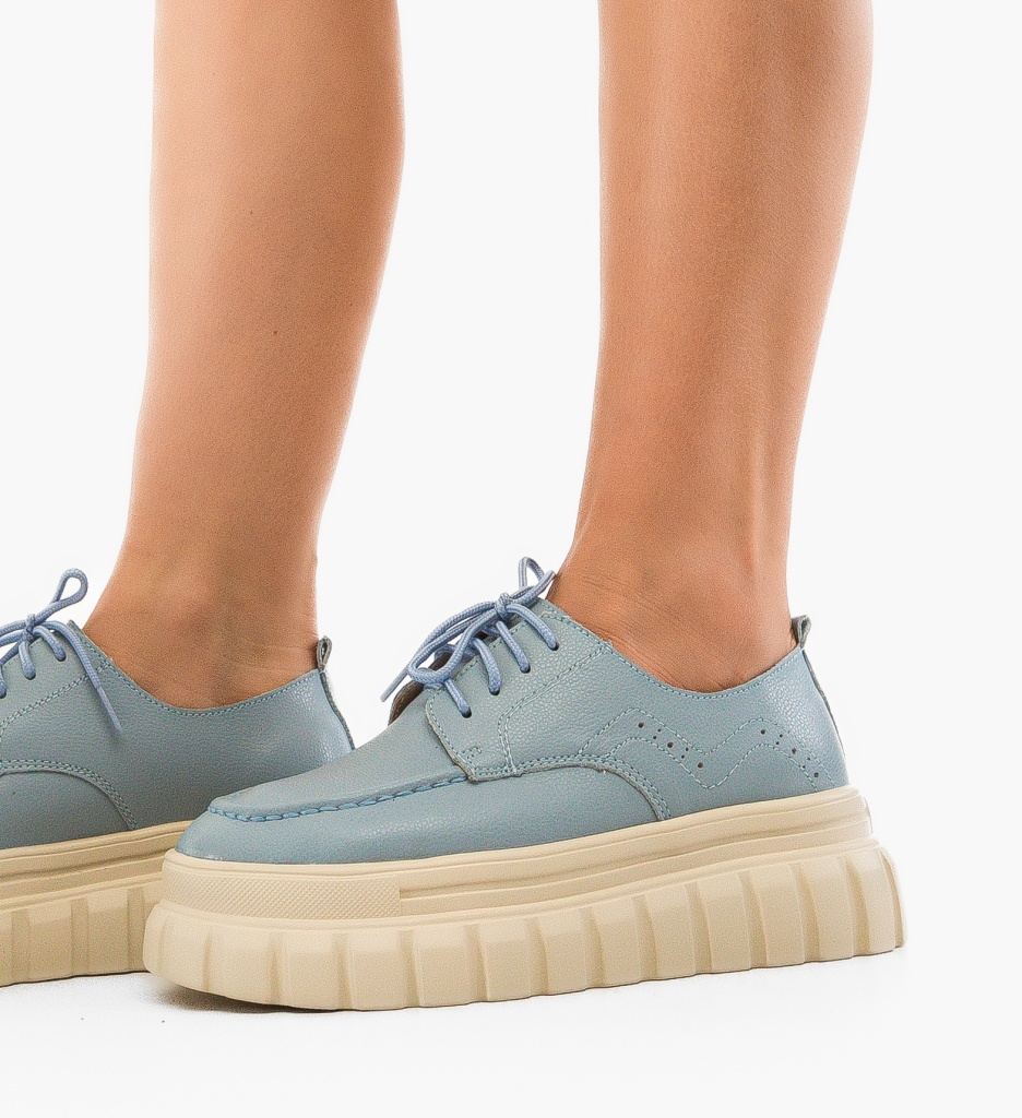 Pantofi Casual Loprem Albastri - Stil Urban