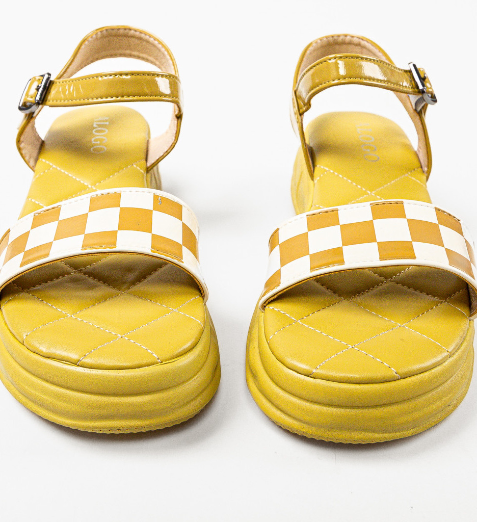 Sandale Dama Lakshmi Galbene | Stil Elegant - imagine 5