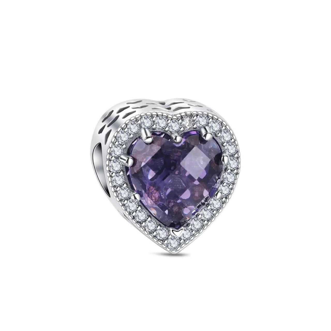 Charm Inima Mov Argint 925 Delis