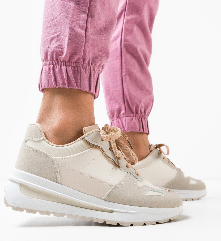 Sneakers dama Martin Bej - Confort și Stil