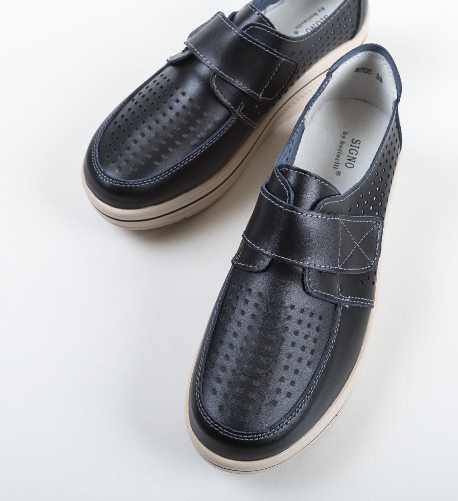 Pantofi Casual Rezolito Negri Confort - imagine 6