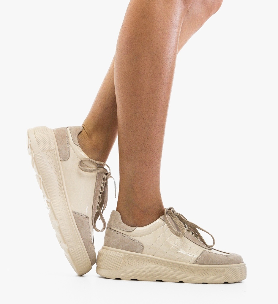 Pantofi Casual Mynbai Bej - Confort Stilat - imagine 3