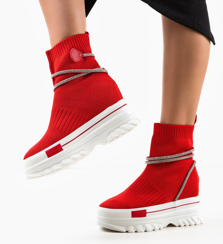 Sneakers Dama Rosii - Confort si Stil Urban - imagine 3