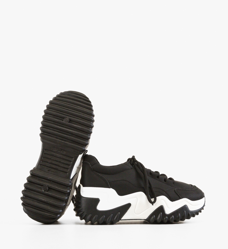 Sneakers Dama Montaez Negri | Confort Urban - imagine 2
