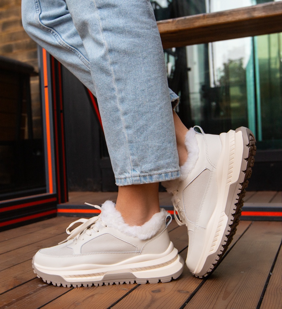 Sneakers Dama Bej Jahe | Confort & Stil - imagine 3