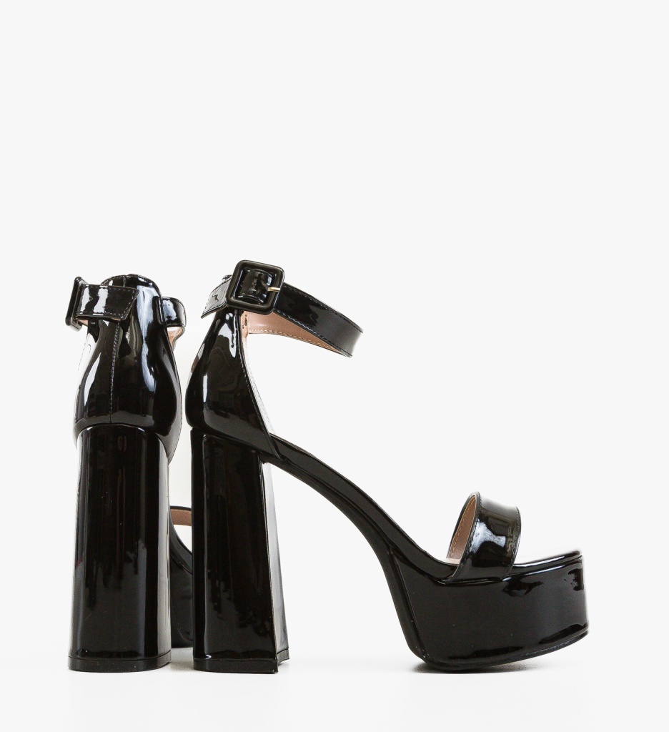 Sandale cu toc Butts Negre - Eleganță și Stil - imagine 5