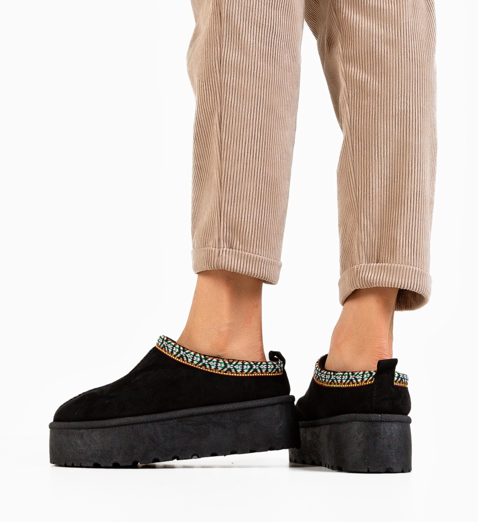 Papuci UGG Fynys Negri - Confort Maxim - imagine 3