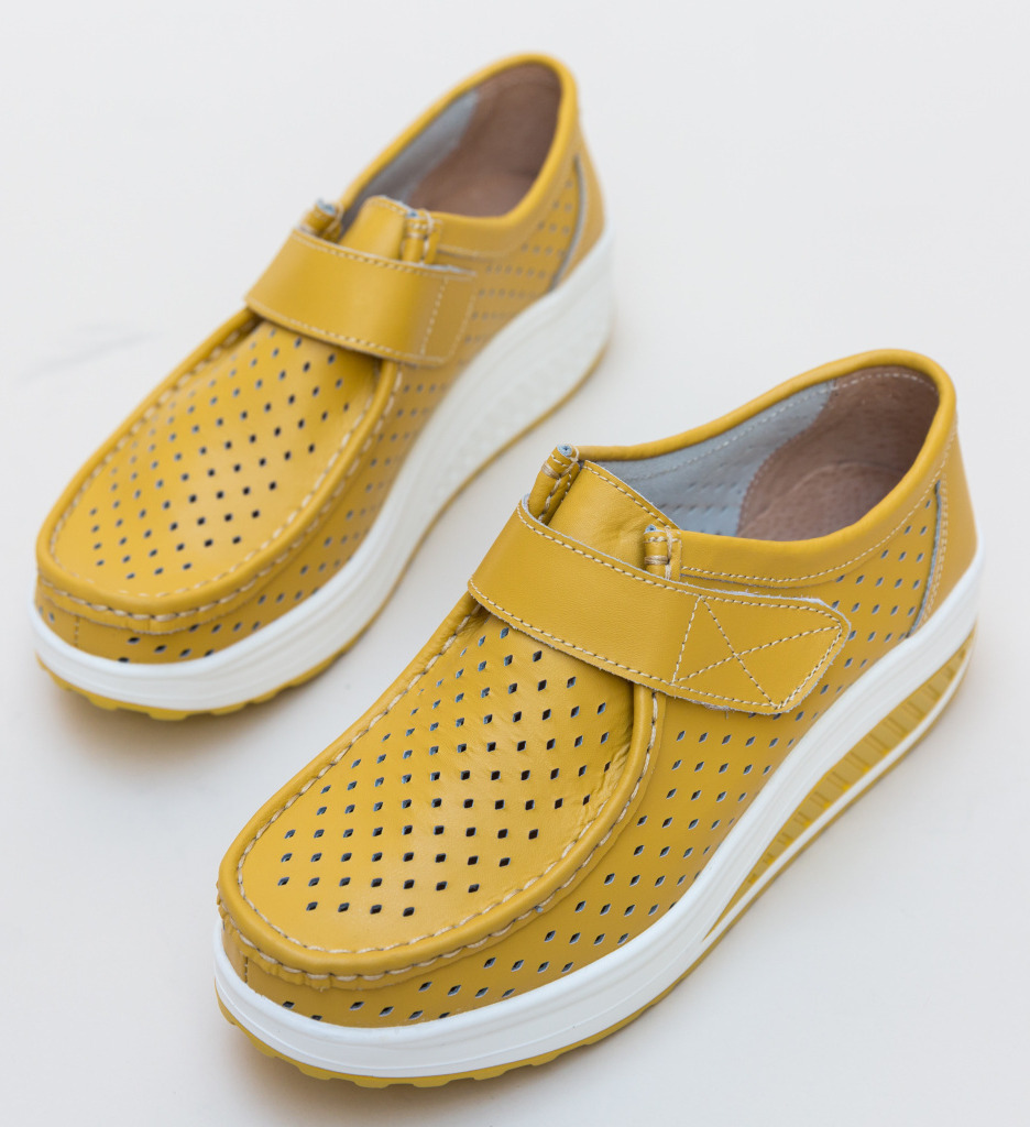 Pantofi Casual Bozta Galbeni - Confort și Stil - imagine 5