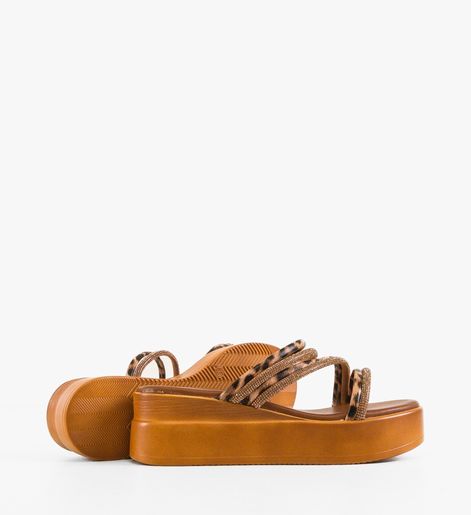 Papuci Dama Camel Confort & Eleganță - imagine 4