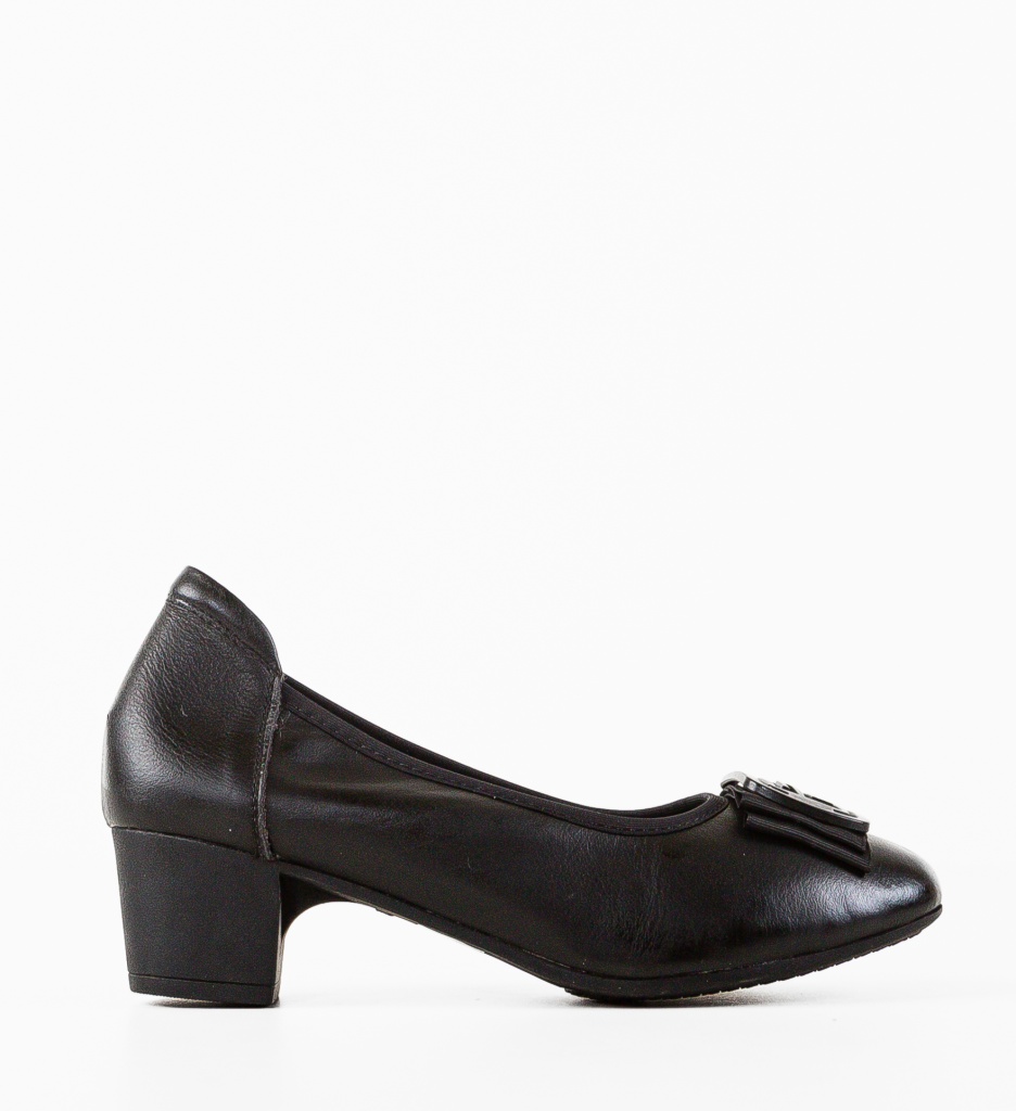 Pantofi Bobbi Negri cu Toc Elegant - imagine 4
