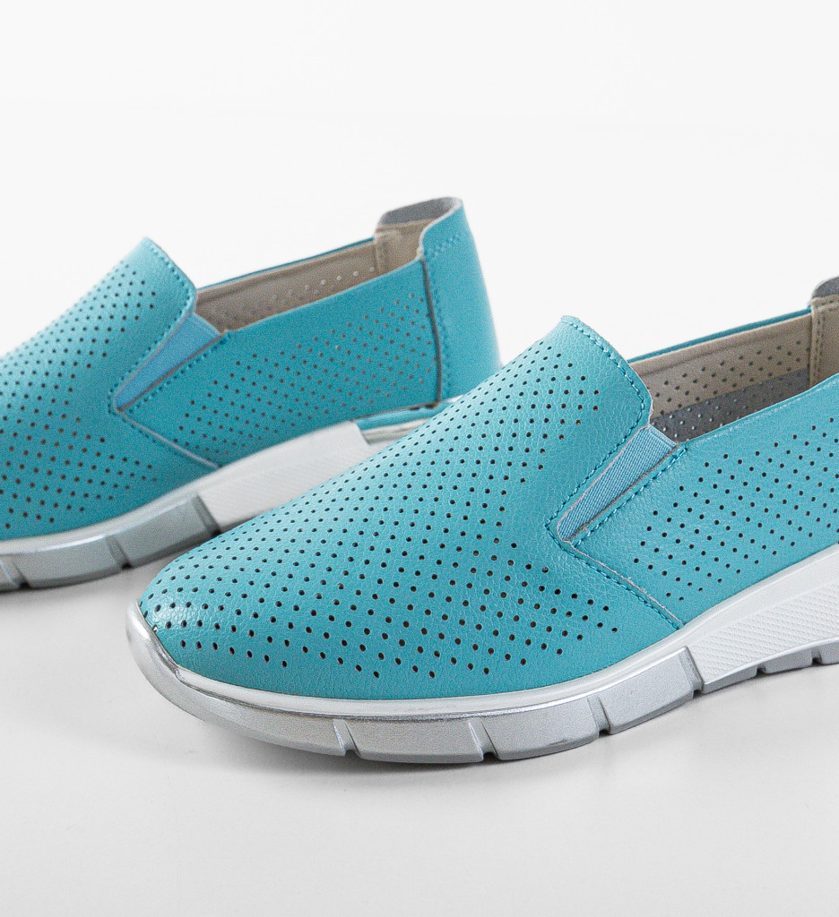 Pantofi Pufini Turcoaz | Confort si Stil Casual - imagine 7