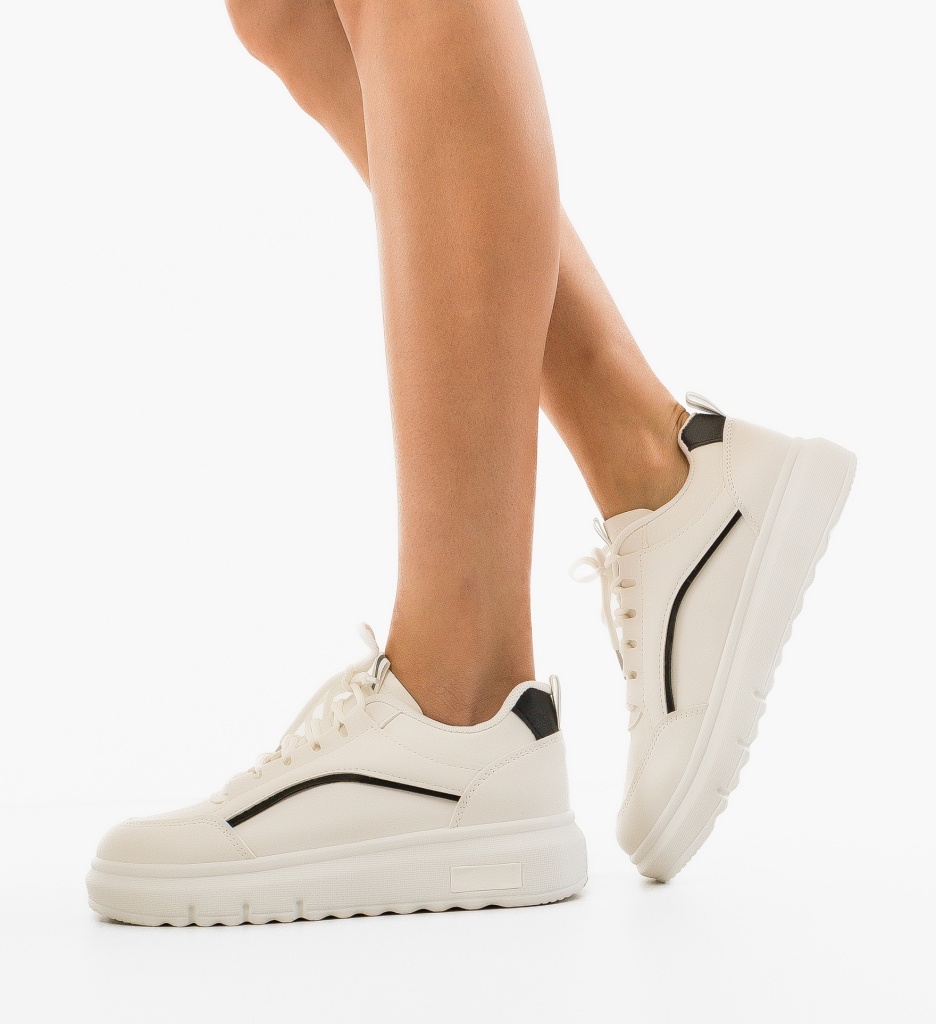 Sneakers Dama Elys Albi - Confort și Stil - imagine 5