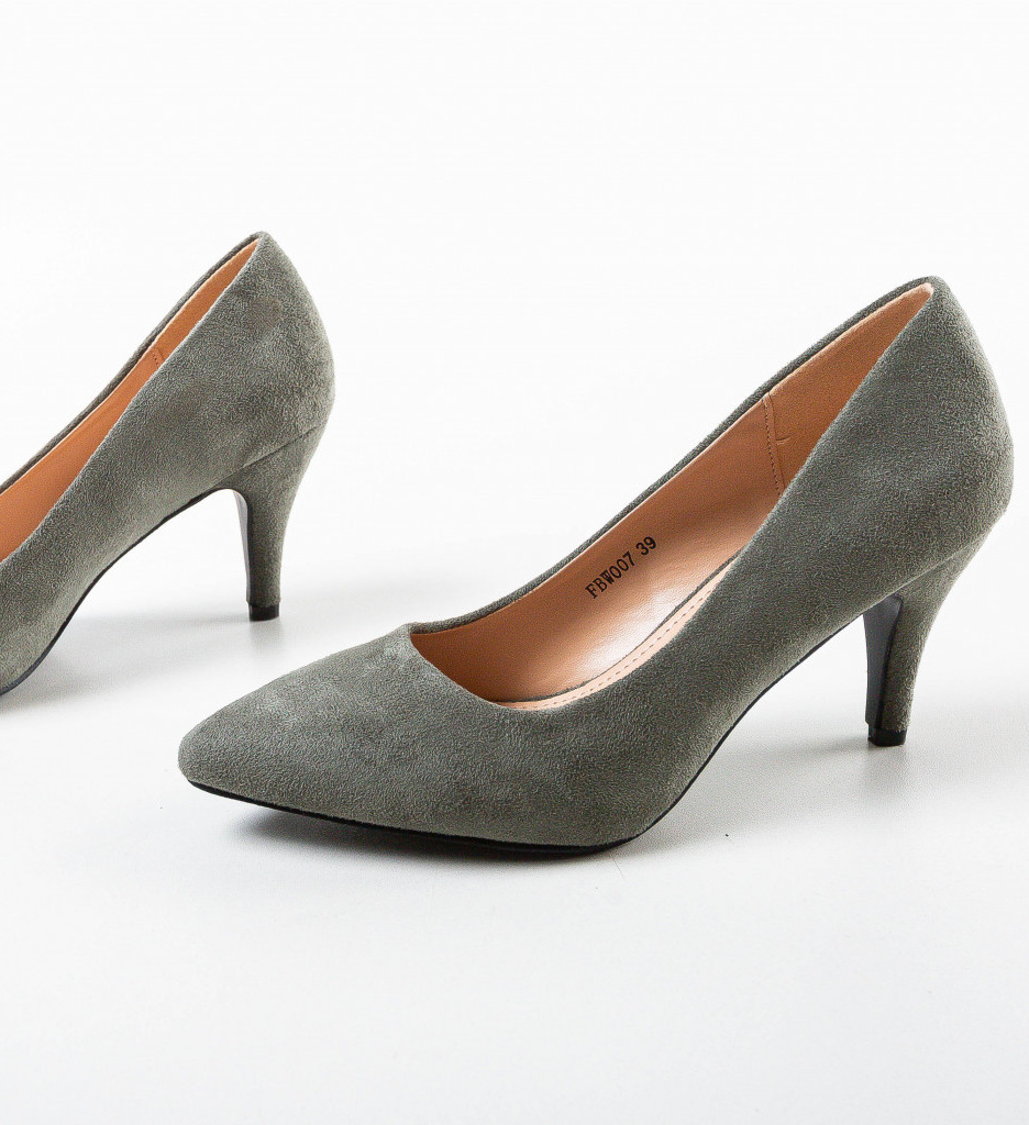 Pantofi Birro Verzi cu Toc Eleganți - imagine 7