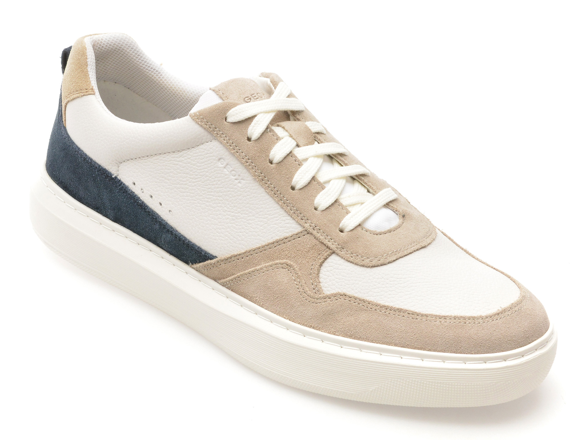 Pantofi Geox albi din piele - Confort premium - imagine 1
