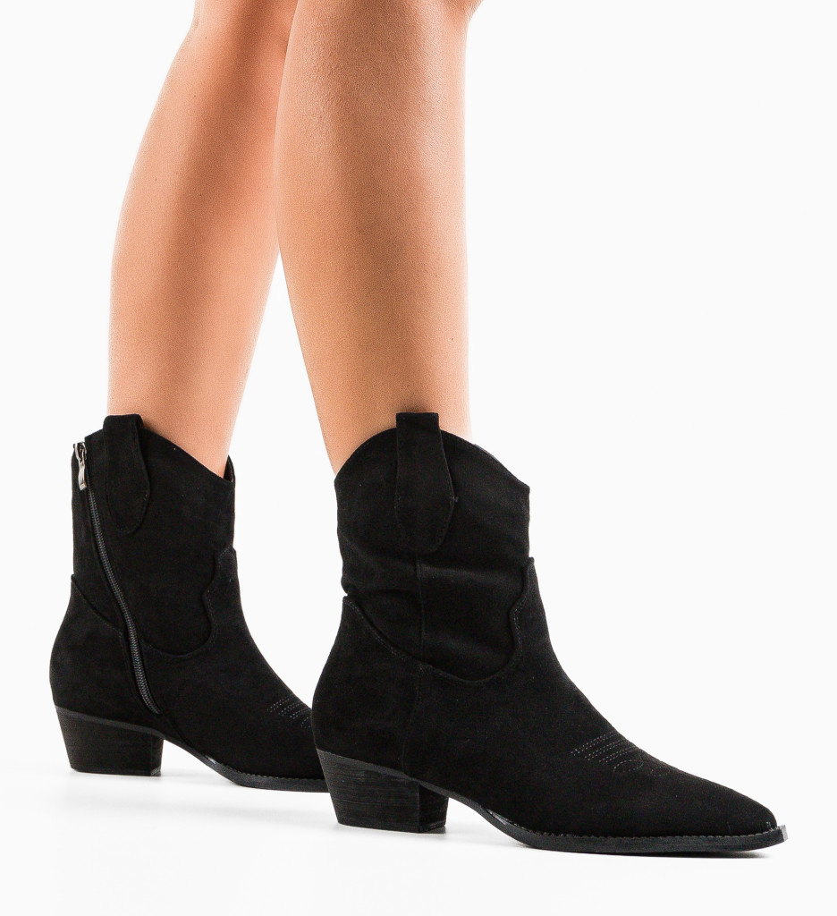 Botine Lexz Negre - Eleganță și Confort - imagine 3