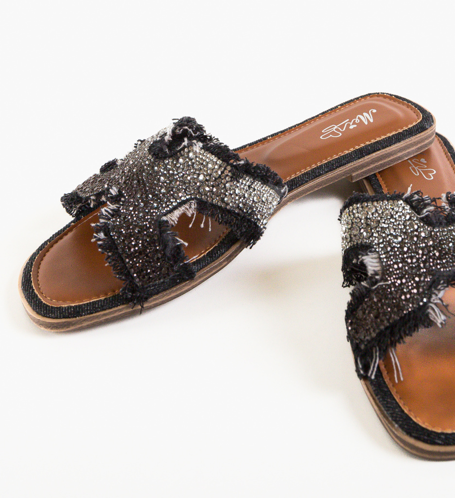 Papuci Dama Payton Negri - Confort Premium - imagine 6