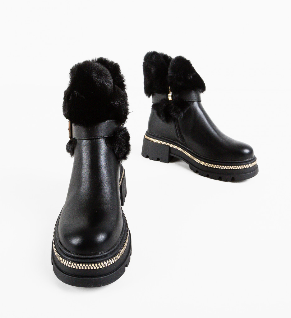 Ghete Dama Shelton Negre | Eleganță și Confort - imagine 6