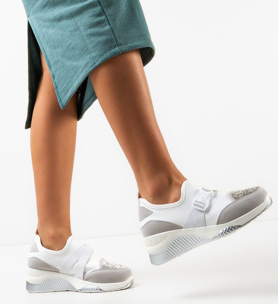 Sneakers Dama Tensive Albi | Stil și Confort - imagine 2
