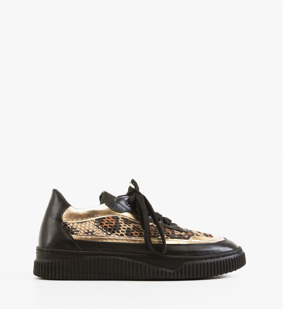 Sneakers Fleralis Negri | Confort și Stil Urban - imagine 4