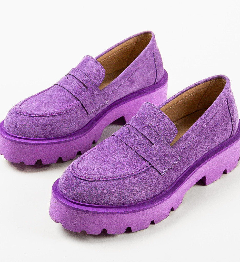 Pantofi Dama Punde Mov - Eleganță Casual Zilnică - imagine 6
