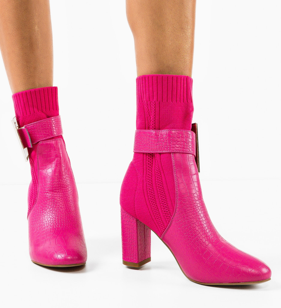 Botine Dama Lyla Fuchsia - Stil și Eleganță - imagine 3