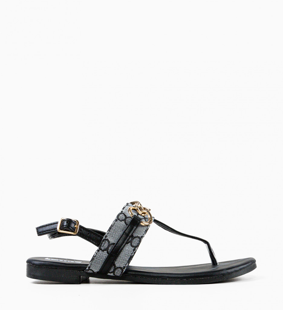 Sandale Dama Amela Negre Elegante - imagine 2