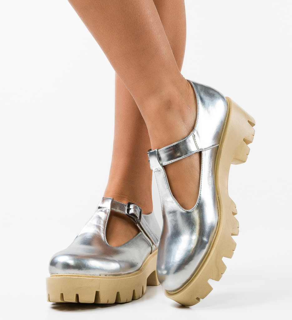 Pantofi Casual Lybon Argintii - Stil & Confort