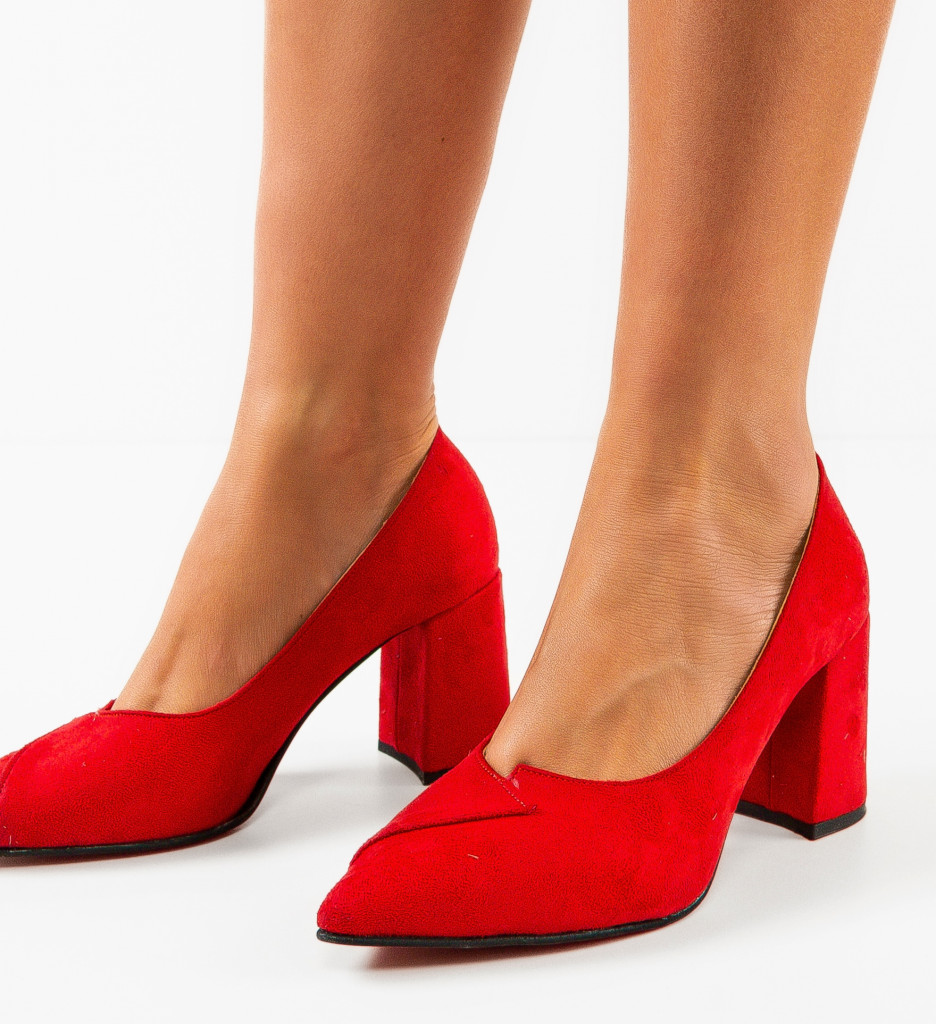 Pantofi Jafanza Rosii cu Toc - Eleganță Garantată - imagine 7