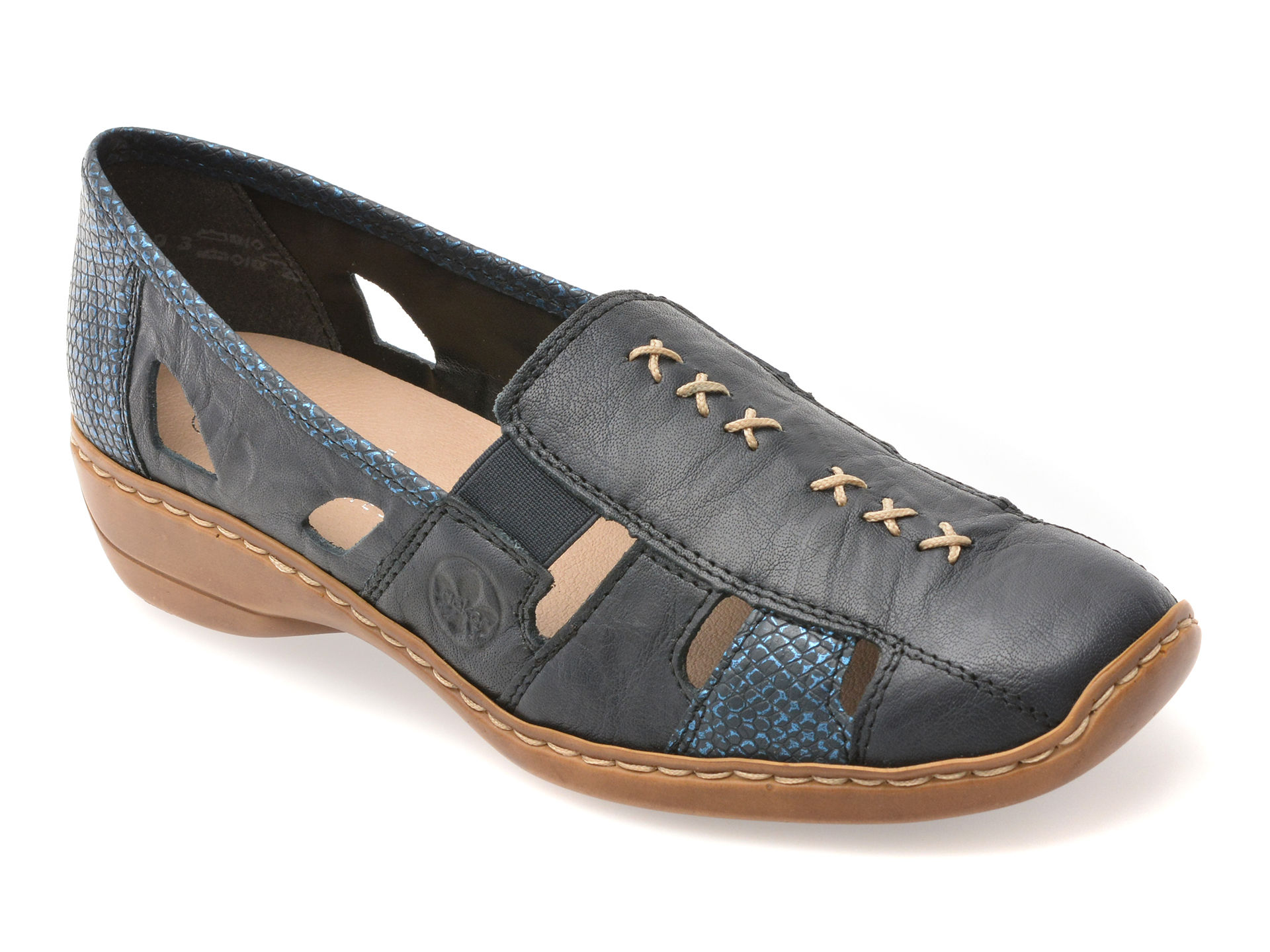 Pantofi Rieker 41385 Bleumarin Piele Naturală