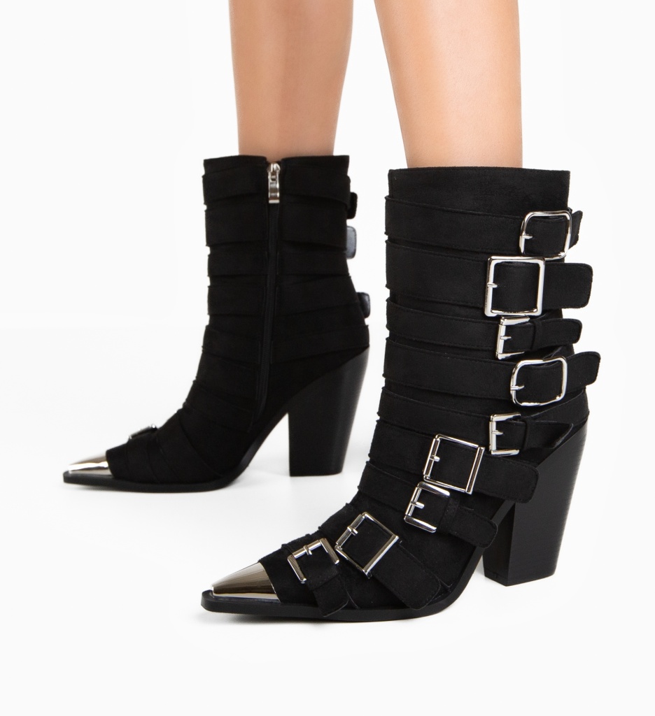 Botine Donia Negre - Eleganță și Stil - imagine 3