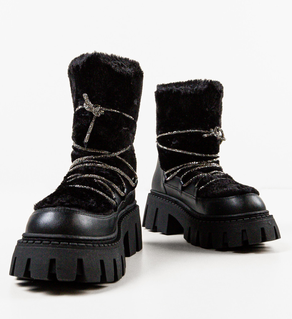 Ghete Dama Migdal Negre - Eleganță și Confort - imagine 5