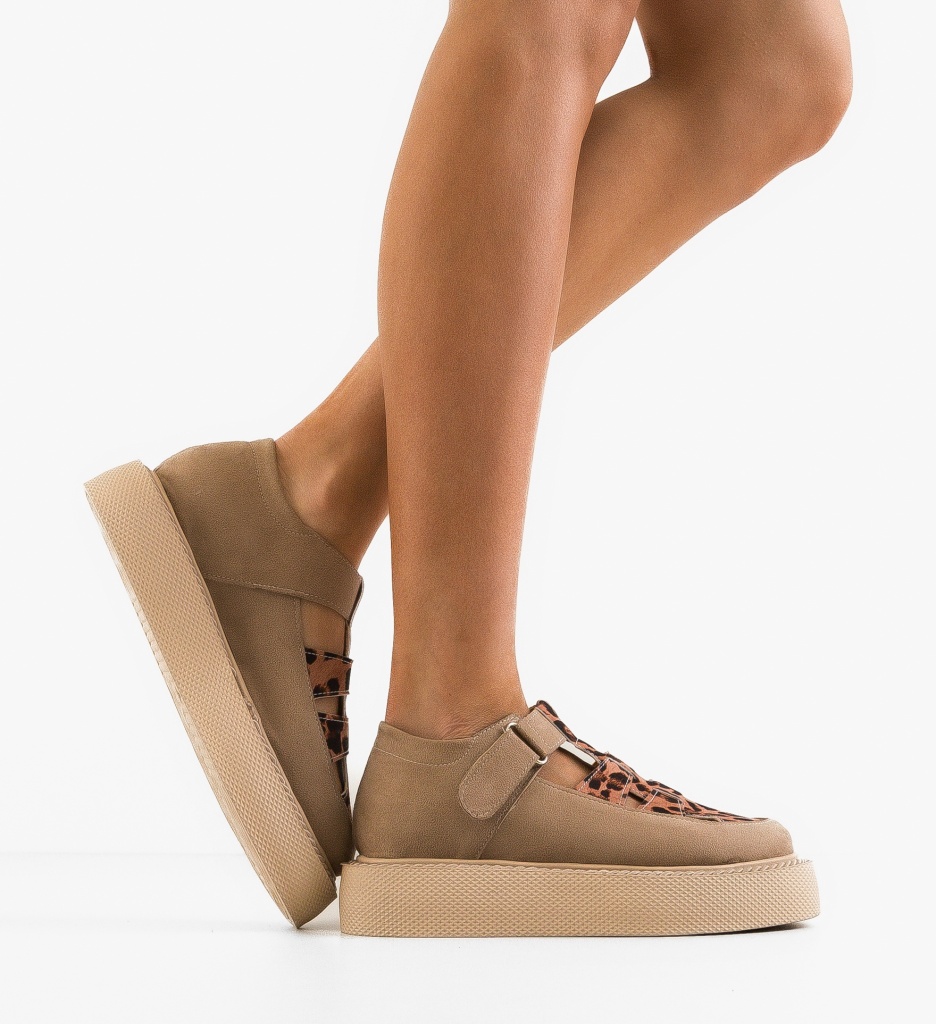 Pantofi Casual Gryndy Bej - Confort Stilat