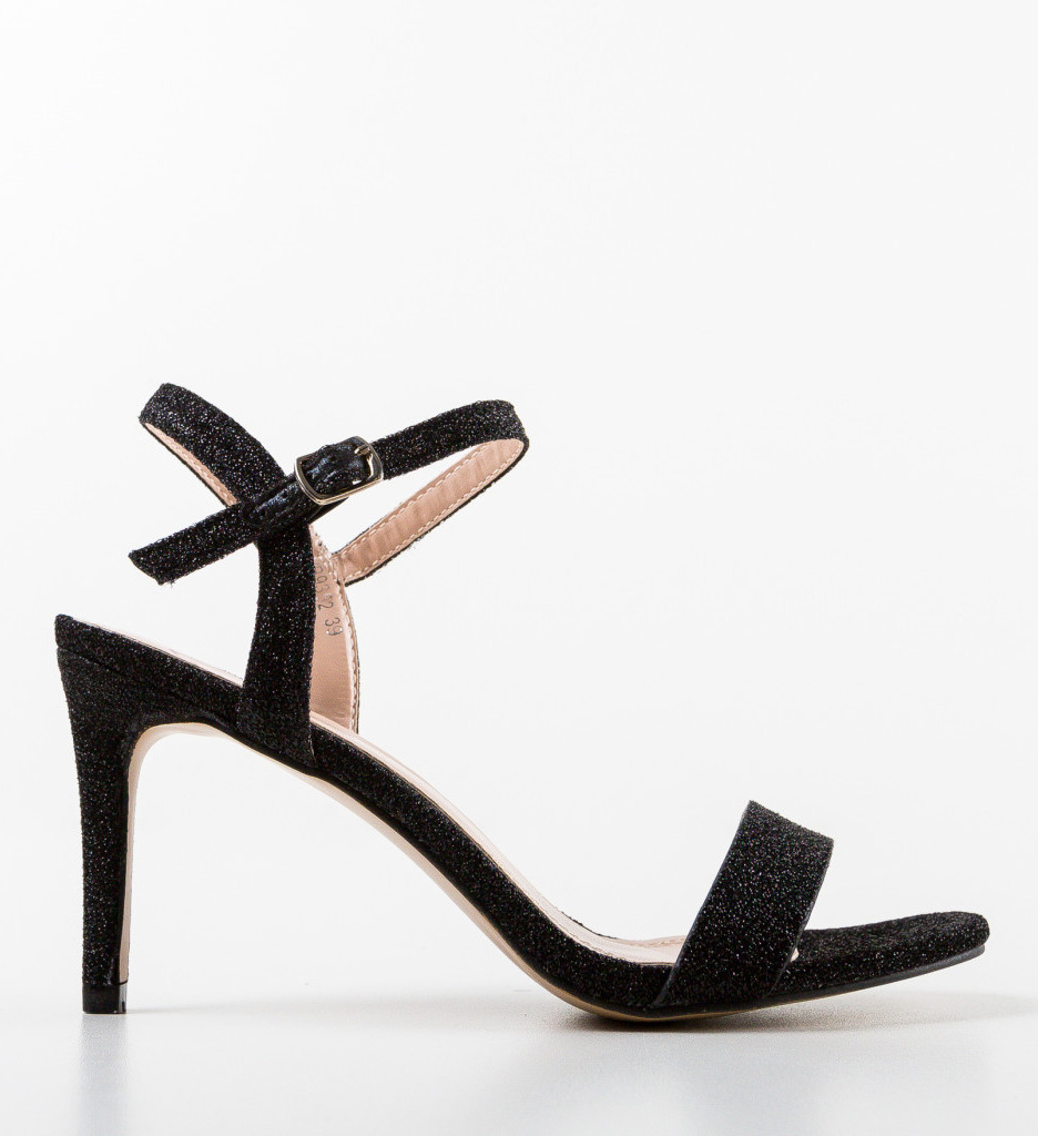 Sandale cu toc Tymon Negre - Eleganță și Stil - imagine 5