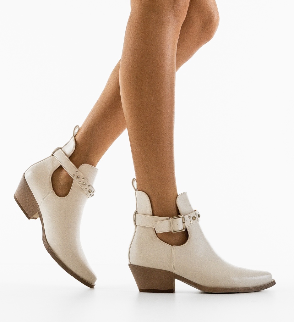 Botine Dama Gianna Albe - Eleganță și Confort
