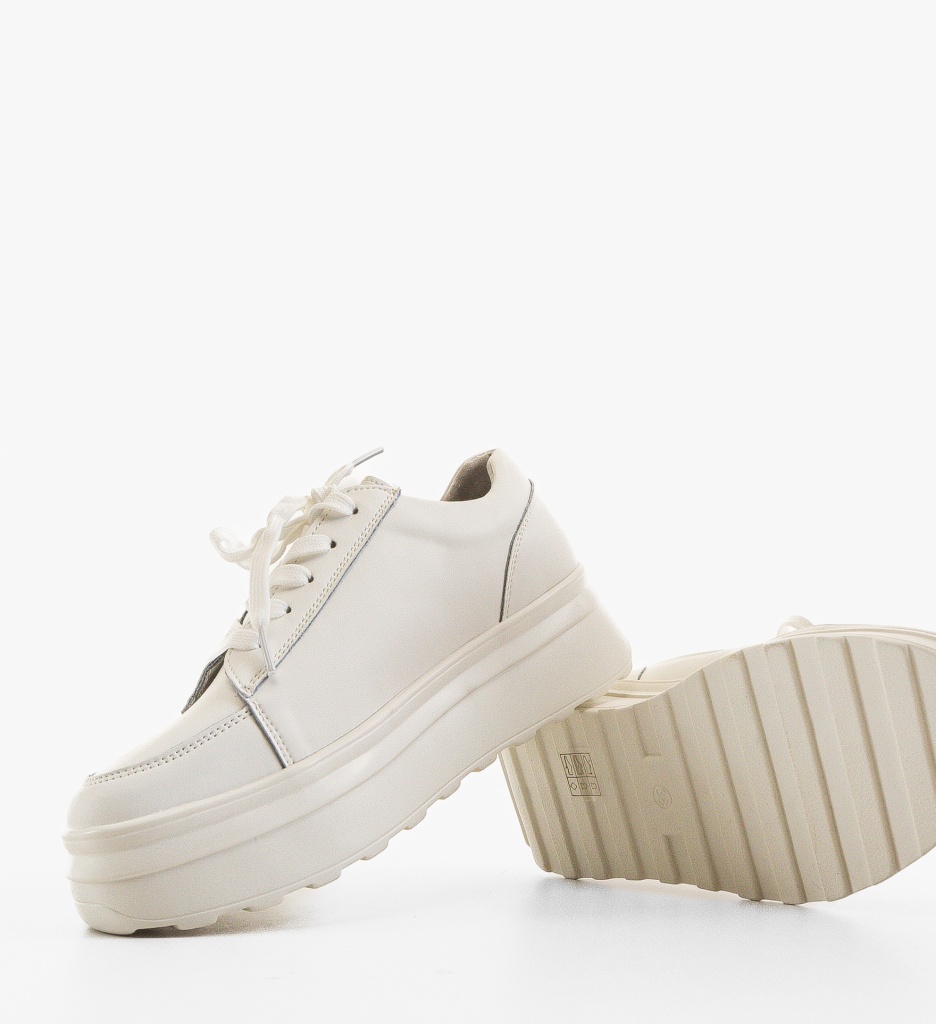 Sneakers Dama Wenom Albi | Confort & Stil - imagine 7