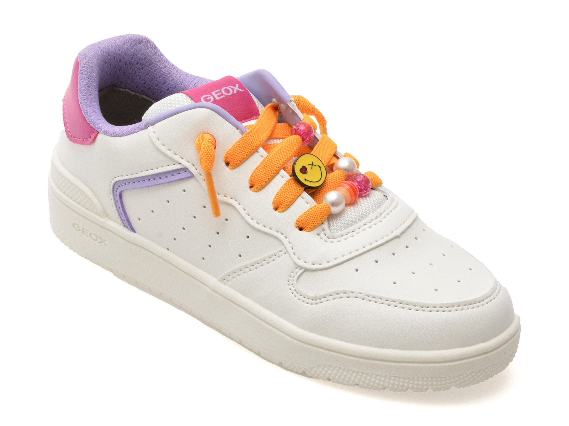 Geox Pantofi Albi pentru Fetite - Respirabili și Moderni
