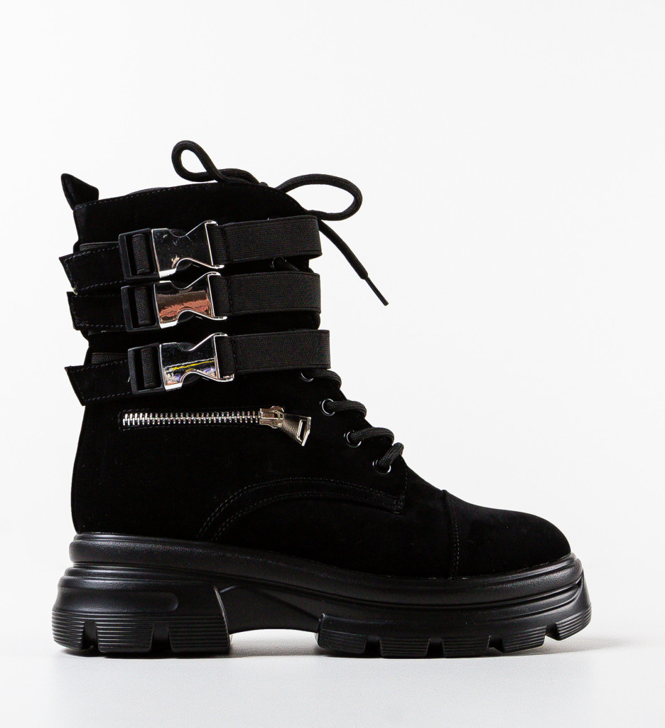 Ghete Dama Negre Elegante - Confort & Stil - imagine 5