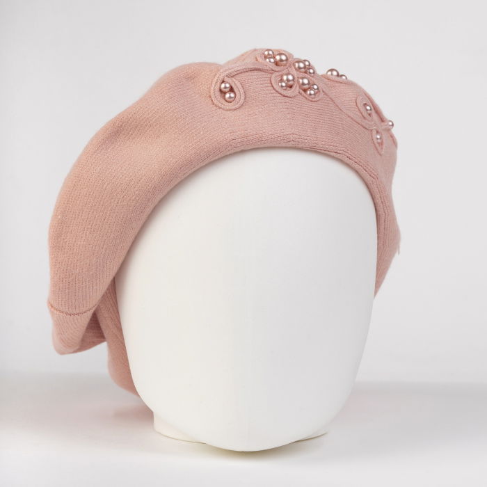 Bereta Roz Chic cu Perle | Shopika