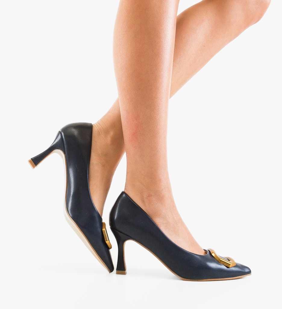 Pantofi Stiletto Dama Lynda Bleumarin - Eleganță - imagine 3