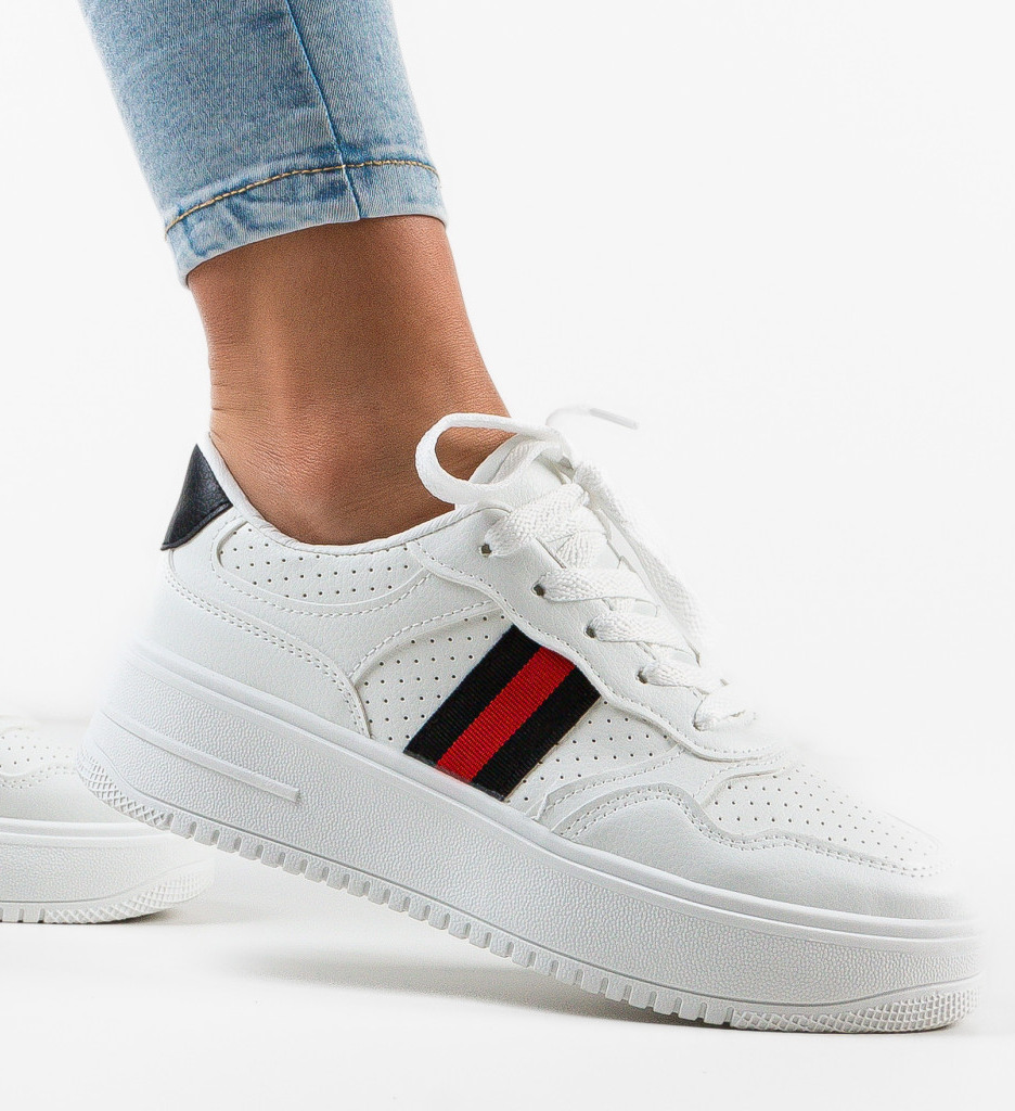 Sneakers Dama Adil Albi 2 - Confort și Stil - imagine 3