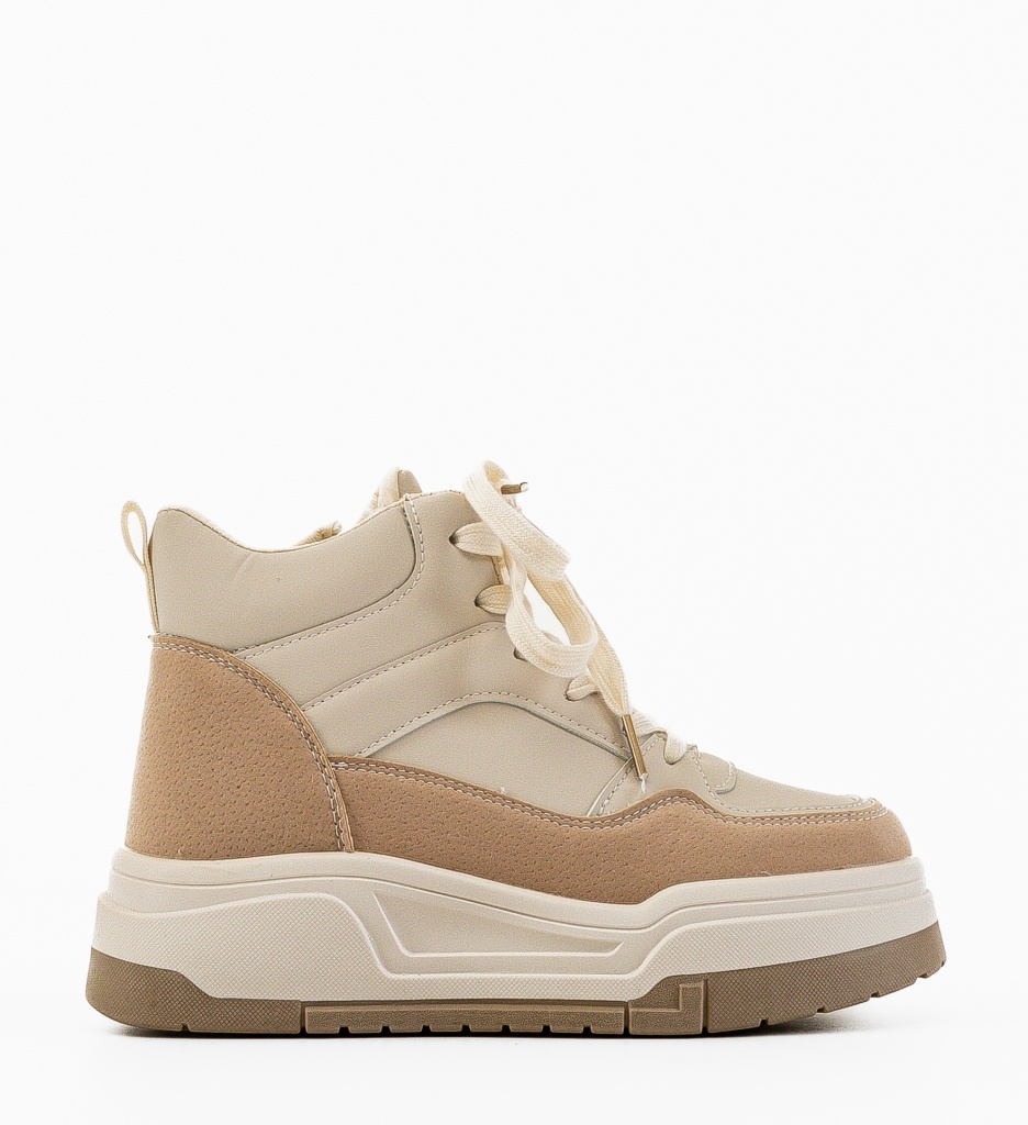 Sneakers Dama Nesku Bej - Confort și Stil - imagine 2