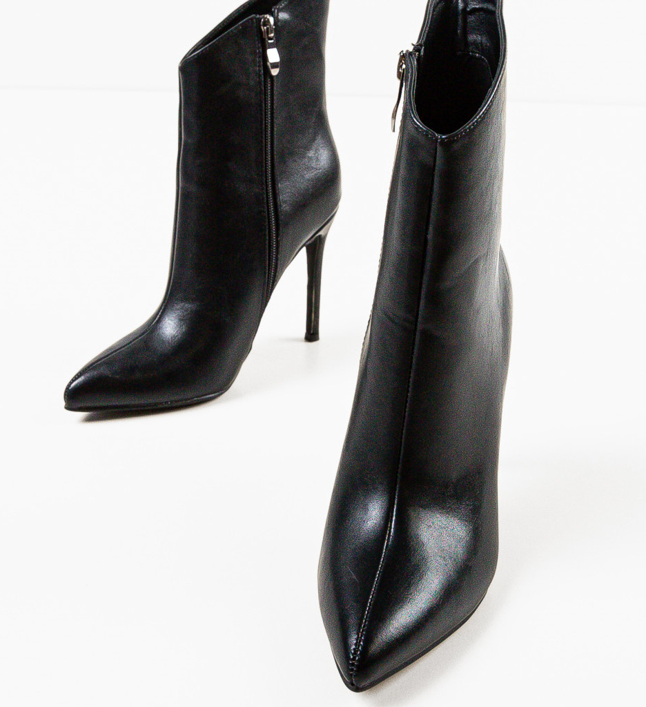 Botine Dama Negre Nate - Stil Modern si Eleganta - imagine 4